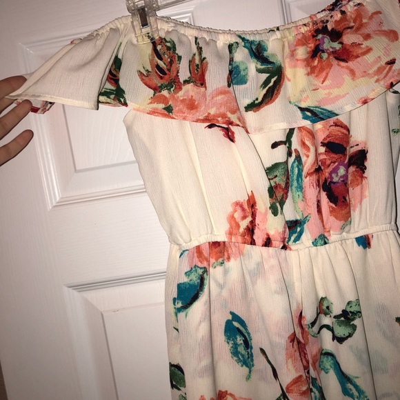 White floral maxi romper - Picture 3 of 4